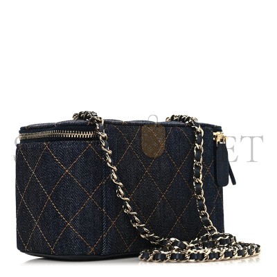 CHANEL CLASSIC LONG VANITY WITH CHAIN DENIM AP1341 (17*9.5*8cm)